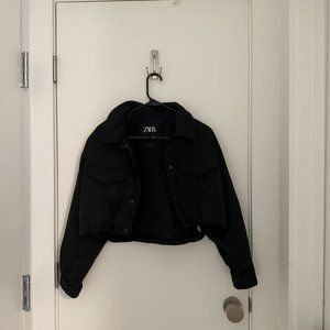 Zara Black Crop Jacket M
